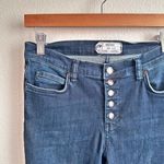 Free People | Skinny Denim Jeans Raw Hem Edge Button Fly Ankle | Size 29 Photo 1