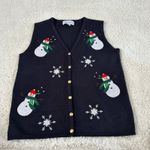 Croft & Barrow VTG Christmas Vest Women’s Sz Small Snowman Holiday 90s Mom Retro  Photo 0