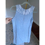 Patagonia  Blue Embroidered Sleeveless Dress 100% Cotton Sz 2 Coastal Boho Spring Photo 4