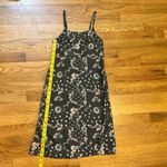 Treasure & Bond Women 8 Brown Tan Floral Print Spaghetti Strap Shift Dress Photo 3