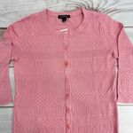 Roz & Ali Coral Pink Mixed Knit Button Front Sweater Barbiecore Mean Girls Photo 1