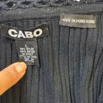 Cabo Black Knit Floral Crochet Off The Shoulder Top Size L Y2K Size L Photo 3