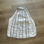 frame denim Frame white and black embroidered ruffle trim halter top. Size L Photo 5