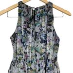 ZARA  Sleeveless Chiffon Floral High Low A-Line Maxi Sundress Dress M Grey Pink Photo 4