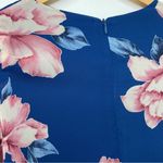 Lulus  Joyful Noise Denim Blue Floral Print Mini Dress Size‎ XS Photo 3