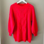 Aerie  Oversized Knit Pullover Sweater Pink Sz XS Photo 0