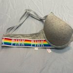 Victoria's Secret  Gray Bra with Rainbow Straps Photo 9