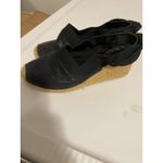 Ralph Lauren Lauren By  Womens Black Wedge Slingback Size‎ 8.5 B Photo 2