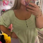 True Craft Green Flowy Top Photo 1