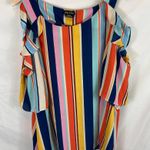 City Chic  Summer Stripe Cold Shoulder Top Size XXL Photo 0