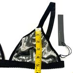 Widow Stretch Black Silver Velvet Triangle Bralette Top Size XL Photo 7