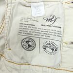 Free People Denim Trucker Jacket Womens XS Ivory Along The Way Distressed Oversi Photo 14