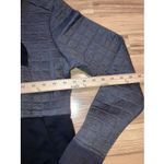 The North Face  Women's Quilted Hoodie Hooded Sweatshirt Gray Black Size medium‎ Photo 4