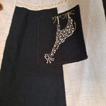 Gepetto Black and White Elephant and Giraffe Button Up Shirt Size Large Photo 1