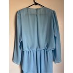 Vintage Monica Richards Tiered Ruffled Sheer Midi Dress sz 14 Pretty in Pink Ins Blue Photo 8