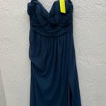 Azazie  petrol blue maxi dress gown formal size US 12 Photo 0