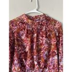 Sadie & Sage Cropped Floral Mock Neck Boho Girly Cute Blouse Top Size Small Pink Photo 4