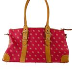 Dooney & Bourke Vintage Berry Pink Leather Domed Satchel Shoulder Bag Purse Photo 3