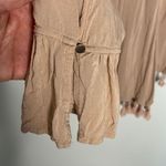 Ale By Alessandra Livia Womens Long Sleeve Romper Tassel V Neck Latte Cream Size Photo 8