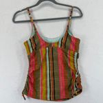 prAna Women's Striped Tank Top Swim Top Ruched Adjustable Straps Size S Photo 3
