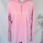 IBKUL Textured Solid UPF50+ 1/4 Zip Long Mesh Sleeve Sun Shirt in Soft Pink~XL💛 Pink Photo 0