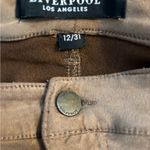 Liverpool Faux Suede Jeans Women’s Size 12 Latte Brown 5 Pocket Skinny Pants Tan Photo 3