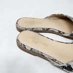 [Yosi Samra] Constantine Snake Python Print Slip On Slides Flat Sandals Size 9 M Black Photo 5