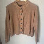 Quince  organic cotton camel cropped cardigan sweater Photo 1