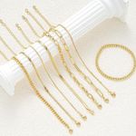 Gold Bracelets for Women, 14K Gold Plated Dainty Bracelets Set, Layered Chain Bracelets Pack Jewelry Photo 0