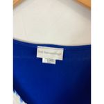 Soft Surroundings  Womens Royal Blue Tie Dye Cowl Neck Ruched Top  PL Photo 3