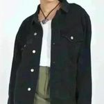 Princess Poly Black Denim Jacket Large/xl Trucker Jean Jacket Oversized Size M Photo 0