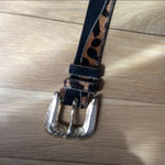Vintage Cheetah print waist leather belt xs Black Photo 5