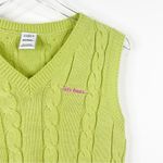 Urban Outfitters iets frans Cable-Knit Sweater Vest M Green Photo 3