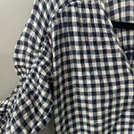 Veronica Beard  Campbell Gingham Navy/White Ruched Mini Dress Size 2 Photo 4