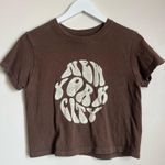 Brandy Melville Brown John Galt New York Baby Tee Photo 0