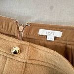 Loft camel gold button detail mini skirt size 14 Photo 4