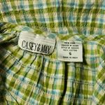 Vintage Casey & Max 90s Turquoise & Green Seersucker Check Crop Top Size Small Photo 4