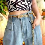 Stylish Chain Belt Casual Golden Plated Metal Waist Chain Adjustable‎ One Size Gold Photo 9
