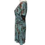 Lulus Kiss and Pastel Light Blue Floral Print Mini Wrap‎ Dress Size M Size M Photo 8