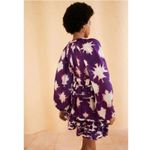 Ulla Johnson  Purple Silk Emery Long Sleeve Ruffle Mini Dress Cassis Blur 10 Photo 10