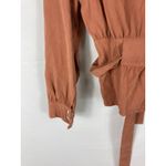 Nine West Cargo Zip Up Jacket in Cinnamon Orange Size medium Photo 3