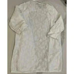Dialogue Women's Small  Embroidered White Button Down Collar Shirt Photo 3