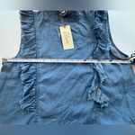 Elan NWT  Denim Ruffle Sleeve Top Size Large Photo 4