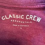 Aeropostale women's size large burgundy classic crew shirt Photo 4