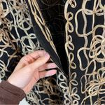 Laura Ashley  Women’s Black Gold Sheer Jacket 1X Photo 6