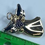 Gold Silver Tone Angel Brooch Holding Heart Accent Christmas Christian Religious Photo 9