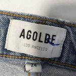 AGOLDE Sz 24 Nico High Rise Slim Jeans Button Fly Raw Hem Photo 4
