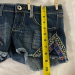 Mudd Jeans Aztec Distressed Denim Shorts Size 3 Photo 6