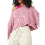 Free People 🆕  Good Day Pullover Short Sleeve
Cropped Sweater Pink Rose🆕 Photo 1