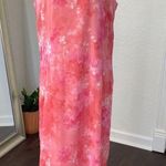 Early 2000's Light Pink White Flower Floral Mesh Midi Maxi Dress Size 14 / L Photo 1